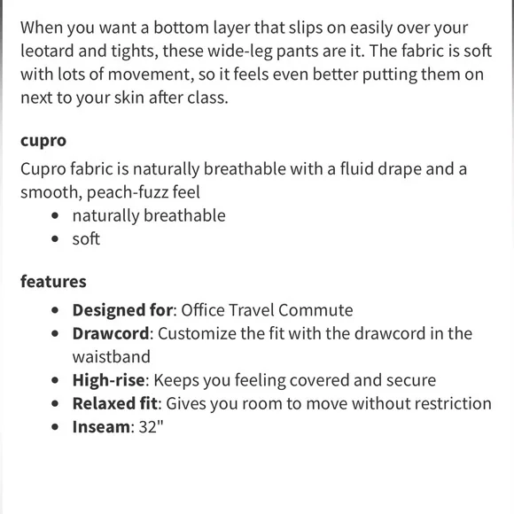 lululemon athletica Wide Leg Pants in Charcoal Gray - Picture 6 of 6